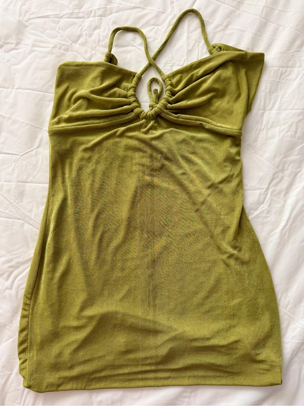 NWT Peppermayo Golden Girl Mini Dress - Lime Green